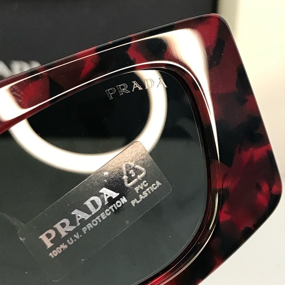New Authentic Prada Dark Gray Irregular Ladies Sunglasses PR 15YS 09Z5S0 51 - Picture 8 of 14